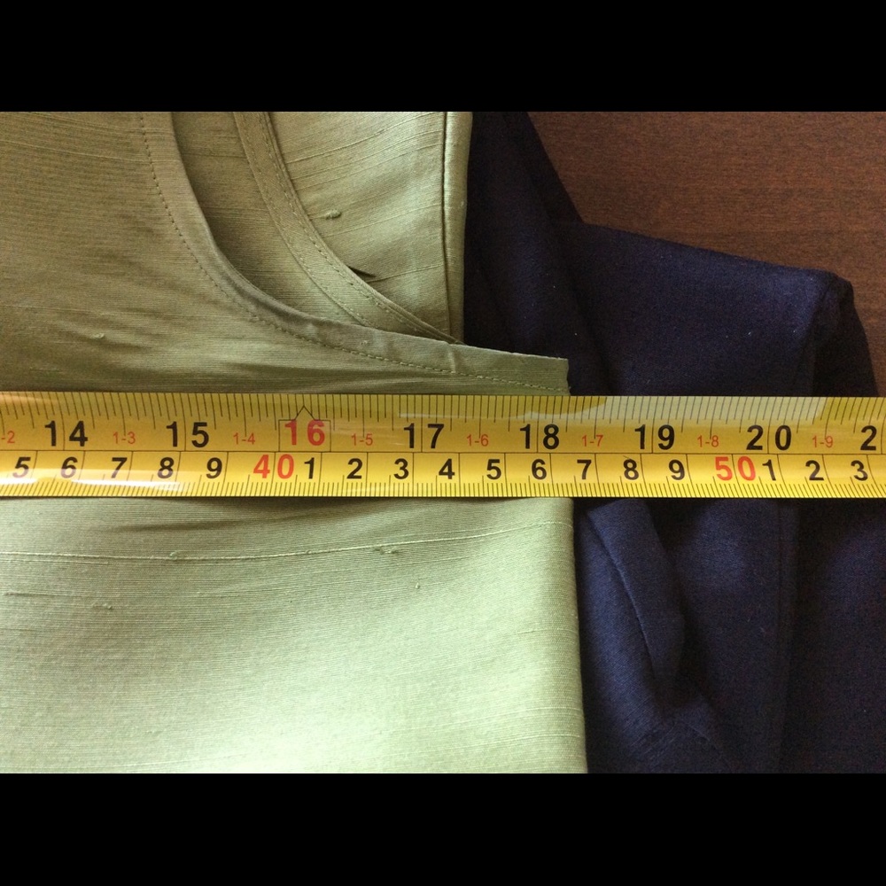 Allison Taylor Green Sleeveless 💯% Silk Top Sz M - Picture 5 of 6